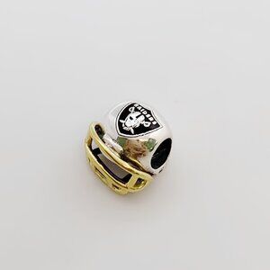 Pandora Las Vegas Raiders Football Helmet Bead Charm Pendant